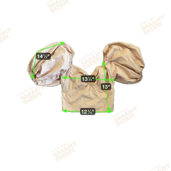 Abercrombie & Fitch Terracotta beige O-Ring Sweatheart Puff Sleeve Poplin Top XS - Picture 5 of 6